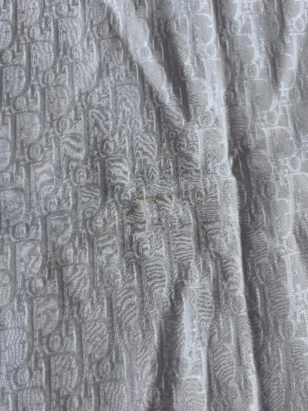 Vintage Christian Dior Cream Silk Scarf